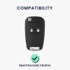 Husa Cheie Auto pentru Opel / Chevrolet - 2 Butoane, kwmobile, Plastic, Negru / Gri, 56726.01