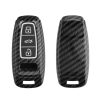 Husa Cheie Auto pentru Audi - 3 Butoane - Key Free, kwmobile, Plastic, Negru / Gri, 56720.03