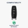 Husa Cheie Auto pentru Audi - 3 Butoane - Key Free, kwmobile, Plastic, Multicolor, 56720.01