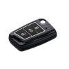 Husa Cheie Auto pentru VW / Skoda / Seat - 3 Butoane, kwmobile, Plastic, Negru / Gri, 56729.03