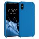 Husa Apple iPhone X / iPhone XS, Silicon, Albastru, 42495.228