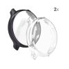 Set 2 Huse pentru Xiaomi Amazfit GTR 2 / Amazfit GTR 2e, kwmobile, Silicon, Negru / Transparent, 53907.04
