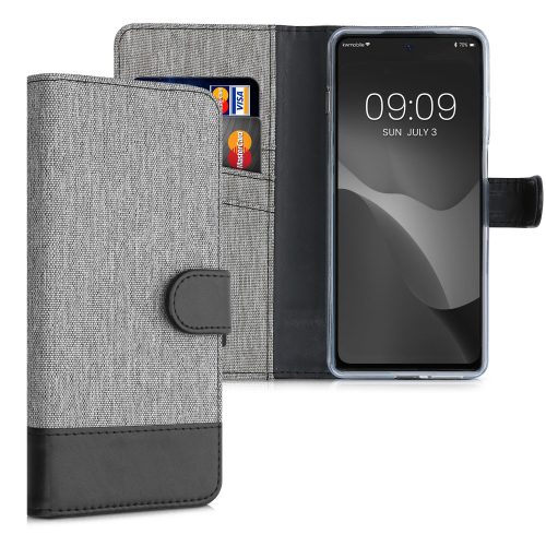 Husa Motorola Moto G200 5G, Textil, Gri, 57007.22
