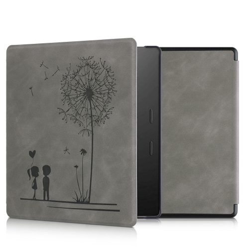 Husa pentru Kindle Kindle Oasis 10, Piele ecologica, Gri, kwmobile, 56972.01