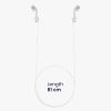 Curea pentru casti Apple AirPods 3/AirPods 2/AirPods Pro, Kwmobile, Alb, Silicon, 56992.02