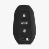 Husa Cheie Auto pentru Opel - 3 Butoane - Keyless Go, kwmobile, Silicon, Negru / Rosu, 56976.01