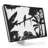 Husa pentru monitor de 24-26 inch, Kwmobile, Negru/Alb, Textil, 43618.18