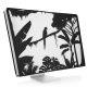 Husa pentru monitor de 24-26 inch, Kwmobile, Negru/Alb, Textil, 43618.18