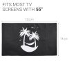 Husa de praf pentru televizor 55 inch, Kwmobile, Negru/Alb, Textil, 51992.08