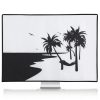 Husa pentru monitor de 27-28 inch, Kwmobile, Alb/Negru, Textil, 45116.13