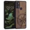 Husa Motorola Moto G60s, Lemn, Maro, 57067.01