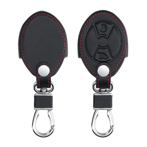 Husa Cheie Auto pentru Mini - 3 Butoane, kwmobile, Piele ecologica, Negru, 57027.01