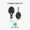 Husa Cheie Auto pentru Mini - 3 Butoane, kwmobile, Piele ecologica, Negru, 57027.01