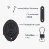 Husa Cheie Auto pentru Mini - 3 Butoane, kwmobile, Piele ecologica, Negru, 57027.01