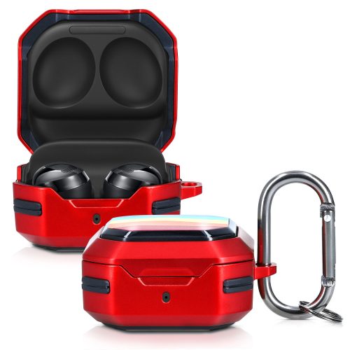 Husa pentru casti Samsung Galaxy Buds/Galaxy Buds Plus, Kwmobile, Negru/Rosu, Silicon, 57054.01