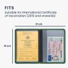 Husa pentru certificatul international de vaccinare si pasaport, Kwmobile, Verde, Piele ecologica, 55399.11
