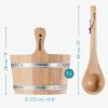 Kit pentru sauna uscata din lemn african Navaris, Galeata 5 l, Clepsidra, Lingura, 45467.2.18