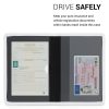 Husa pentru documente auto, Kwmobile, Negru/Alb, Piele ecologica, 50104.29