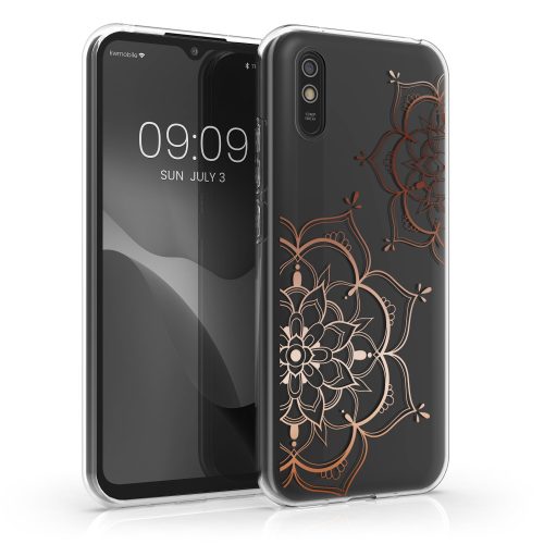 Husa Xiaomi Redmi 9A/Redmi 9AT, Silicon, Transparent/Roz, 57092.02