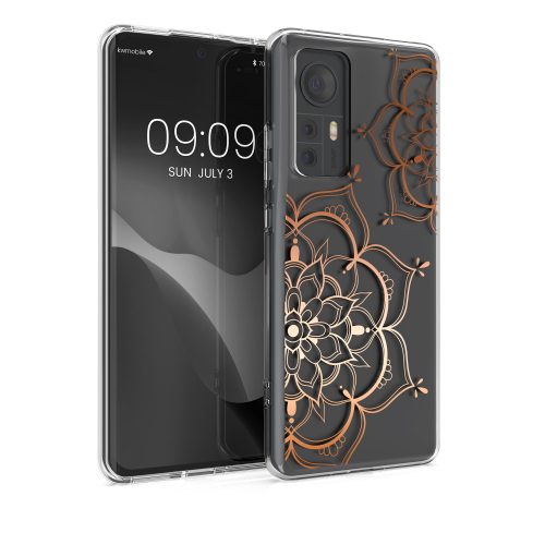 Husa Xiaomi 12/12X, Silicon, Transparent/Roz, 57097.02