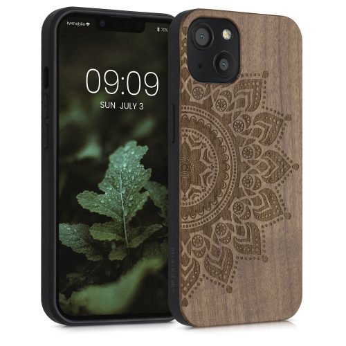 Husa Apple iPhone 13, Lemn, Maro, 55953.06