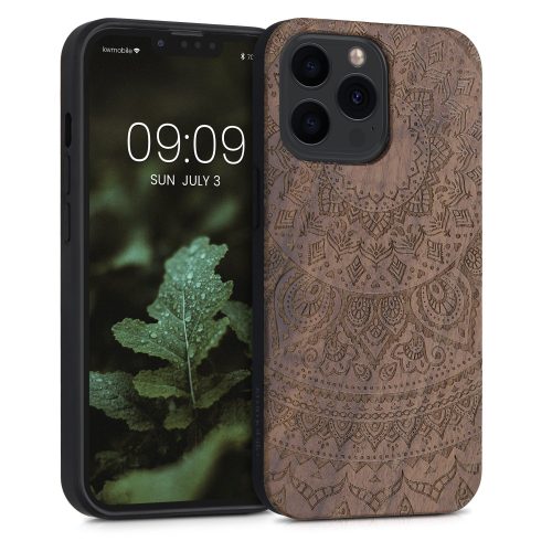 Husa Apple iPhone 13 Pro, Lemn, Maro, 55967.07