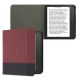Husa pentru Kobo Libra 2, Kwmobile, Rosu/Negru, Textil, 57170.20