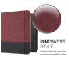 Husa pentru Kobo Libra 2, Kwmobile, Rosu/Negru, Textil, 57170.20