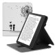 Husa pentru Tolino Vision 6, Kwmobile, Alb/Negru, Piele ecologica, 57214.03
