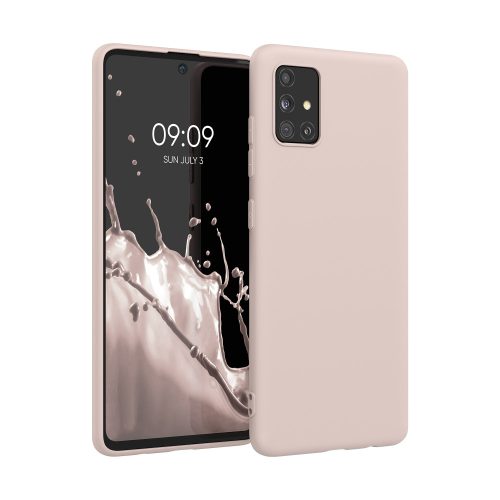 Husa Samsung Galaxy A51, Silicon, Crem, 51196.225