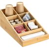 Organizator pentru cafea si ceai Navaris cu 7 compartimente din bambus, maro deschis, 57231.01