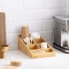 Organizator pentru cafea si ceai Navaris cu 7 compartimente din bambus, maro deschis, 57231.01