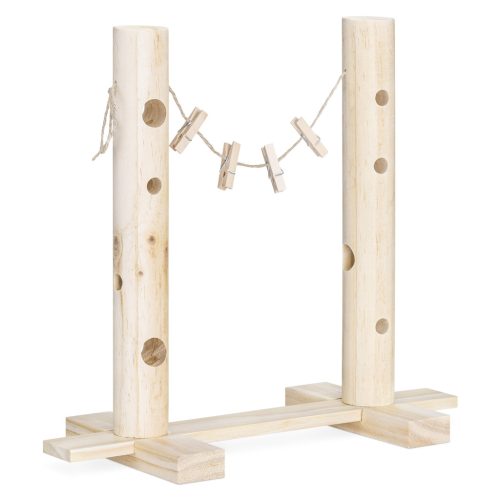 Statie de hranire pentru iepuri Navaris, din lemn pin, 34x31x15 cm, 57230.01