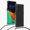 Husa OPPO Find X2 Neo, Silicon, Transparent/Negru, 57266.01