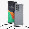 Husa OPPO Find X3 Neo, Silicon, Transparent/Negru, 57265.01