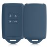 Husa Cheie Auto pentru Renault 4 Butoane - Smart Key, Kwmobile, Albastru, Silicon, 48035.202