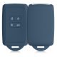 Husa Cheie Auto pentru Renault 4 Butoane - Smart Key, Kwmobile, Albastru, Silicon, 48035.202