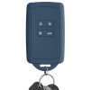 Husa Cheie Auto pentru Renault 4 Butoane - Smart Key, Kwmobile, Albastru, Silicon, 48035.202