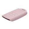 Husa Cheie Auto pentru Renault 4 Butoane - Smart Key, Kwmobile, Roz, Silicon, 48035.52