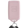 Husa Cheie Auto pentru Renault 4 Butoane - Smart Key, Kwmobile, Roz, Silicon, 48035.52