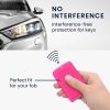Husa Cheie Auto pentru Renault 4 Butoane - Smart Key, Kwmobile, Roz, Silicon, 54806.22