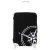 Husa pentru troler marime L, Kwmobile, Negru/Alb, Lycra, 45230.3.03