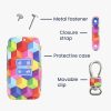 Husa Cheie Auto pentru Renault 4 Butoane - Smart Key, Kwmobile, Multicolor, Piele ecologica, 44637.57