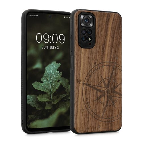 Husa Xiaomi Redmi Note 11/Redmi Note 11s, Lemn, Maro, 57386.01