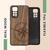 Husa Xiaomi Redmi Note 11/Redmi Note 11s, Lemn, Maro, 57386.01
