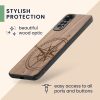 Husa Xiaomi Redmi Note 11/Redmi Note 11s, Lemn, Maro, 57386.01