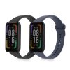 Set 2 Curele pentru Xiaomi Redmi Smart Band Pro, Kwmobile, Negru/Albastru, Silicon, 57425.01