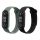 Set 2 Curele pentru Xiaomi Mi Smart Band 6/Mi Band 6/Mi Band 5, Kwmobile, Negru/Verde, Silicon, 57428.04