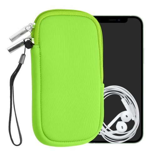 Husa Universala Kwmobile marime M - 5,5 inch, Neopren, Verde, 46188.2.44