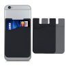 Set 3 Huse card bancar pentru telefon, Kwmobile, Negru/Gri, Silicon, 49594.06